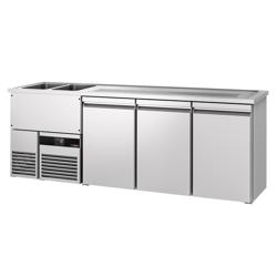 Dozator de bere profesional cu răcire integrată PREMIUM - 2500x700 mm - 3 Uși din sticlă