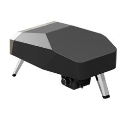 Portable Outdoor Gas Pizza Oven - Single Deck - Refractory Stone Deck - for Ø 40cm (15.7") pizza - Black - up to 500°C - incl. Waterproof Carry Bag