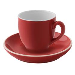 (6 pcs) COLORS - Espresso saucers - Ø120mm - Red