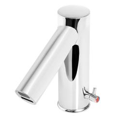 Bateria stojąca jednootworowa PREMIUM - do umywalki - z czujnik podczerwieni (bezdotykowa), regulacja temperatury, zawór zwrotny, zasilanie bateryjne - 64x125x168mm