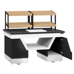 Raft pentru pâine - 1600mm - cu rotile - granit negru