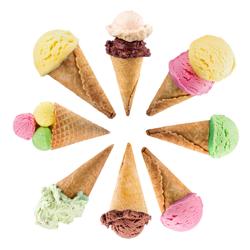 Spiral Ice Cream Cone Holder Display Stand – 4 cones - stainless steel - 175×175×130 mm