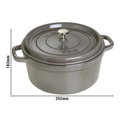 STAUB | LA COCOTTE - طنجرة كوكوت - بقطر 280 مم - حديد زهر - رمادي غرافيت 