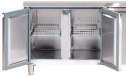 Mostrador refrigerado ECO - 2,2 x 0,7 m - con 2 puertas y 4 cajones 1/2