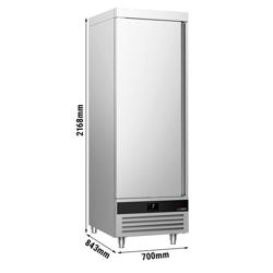 ثلاجة عمودية ستانلس ستيل PREMIUM - GN 2/1 - 700 mm - 600 L - حتى +8 °C - مع باب واحد