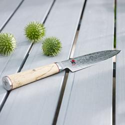 MIYABI | 5000 MCD Shotoh Utility/Paring Knife 130 mm – Masur Birch - Made in Japan - Flower-Damascus