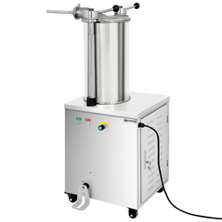 Embutidora hidráulica - 25 litros - 1,5 kW - acero inoxidable