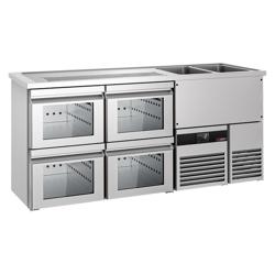 Barkoeling PREMIUM - 1950x700mm - 4 glazen laden