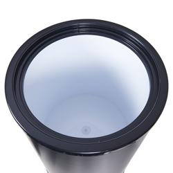 GASTRO-COOL | Juhlajäähdytin / jäähdytysastia - 41 L - lasikansi & pyörät - musta	