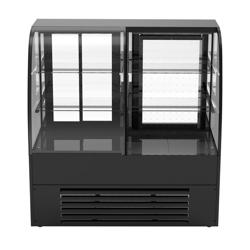 Gebaksvitrine - zelfbediening - dubbel glas - met 2 glazen plateaus - 1400mm