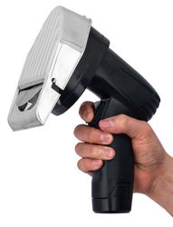Senza fili Coltello per Kebab elettrico PROFESSIONALE - Capacità: 60kg/giorno - incl. Batterie x2, caricabatterie, pietra per affilare, cacciavite