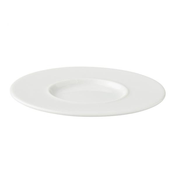 (6 pcs) WHITE DELIGHT - Cappuccino saucers - Ø160mm - White