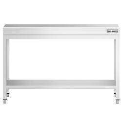 Виробничий стіл PREMIUM з нержавіючої сталі - 1200x700 мм - з нижньою полицею, без бортика