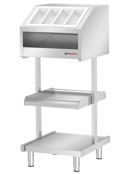 Portaposate con supporto KOPENHAGEN - da pavimento - 620mm - acciaio inox