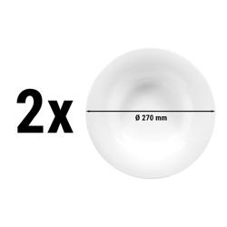 (2 sztuki) SELTMANN WEIDEN | Talerz do dań wykwintnych – Ø 270 mm – biały/jednolity
