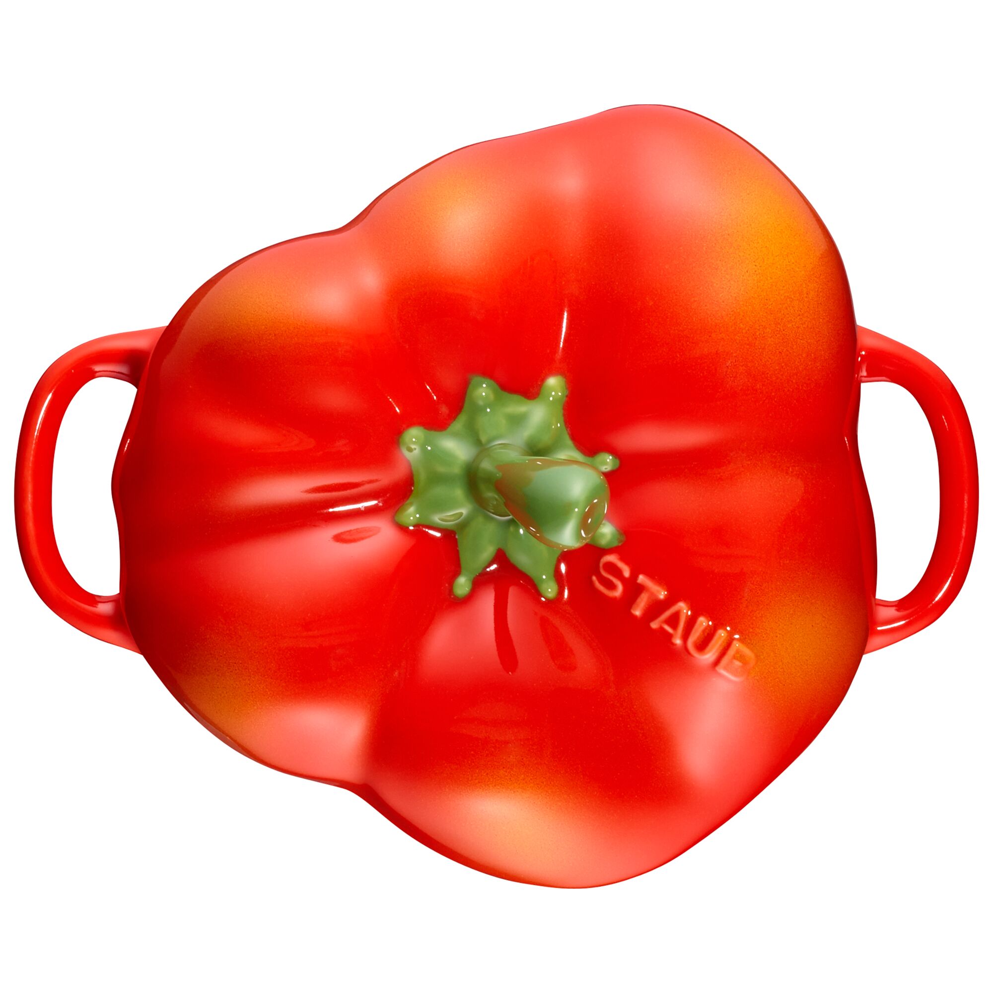 STAUB | CERAMIQUE - Cocotte - Forme Paprika - Ø 110mm - Céramique - Orange-Rouge