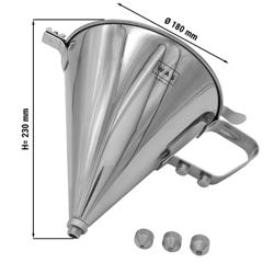 Fondanttrechter van RVS - Hoogte: 230mm