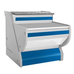 Kassentisch - 800mm - Frontblende Blau