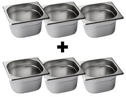 Stainless steel Container GN 1/6 - Height: 100mm