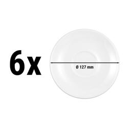 (6 pieces) SELTMANN WEIDEN | Round Espresso Saucer Meran Steak & More – Ø127 mm – High-Gloss Porcelain