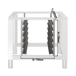 Tepsi Tutucu - 790x840x700mm - 6x GN 1/1 - paslanmaz çelik tel - ile 80mm ray aralığı - için: UKDV1255