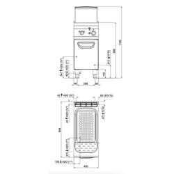 Pastakoker op gas - 40 liter - 12 kW