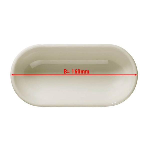 (6 szt.) Miseczka owalna - TEOS - Porcelana - 160x65mm - Kremowy