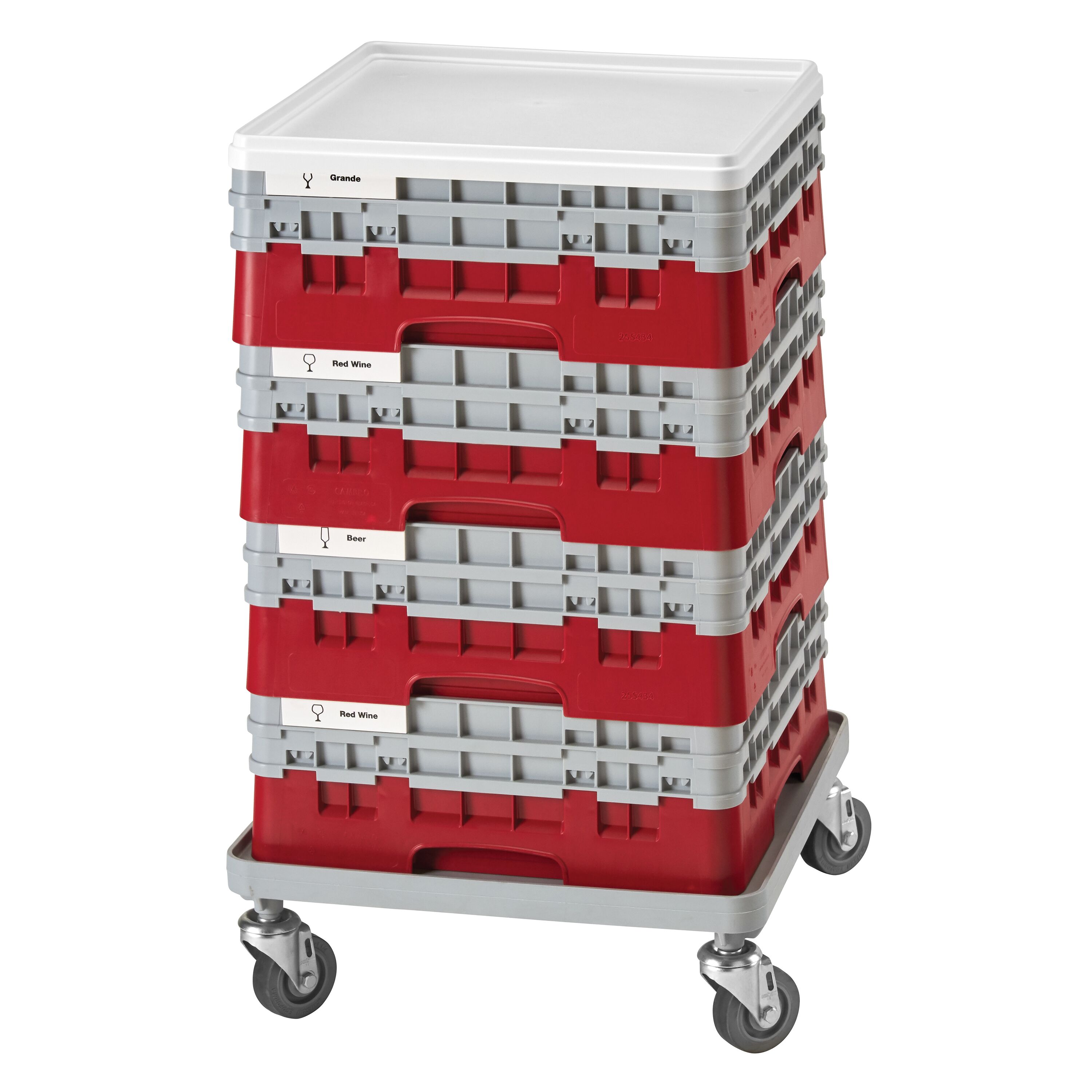 CAMBRO | CAMDOLLY® – Chariot pour casiers à vaisselle – compatible avec CAMBRO | CAMRACK® 1/1 – Gris
