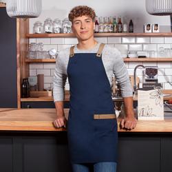 (6 Adet) KARLOWSKY | Bistro Önlüğü Urban Look - Çelik Mavisi