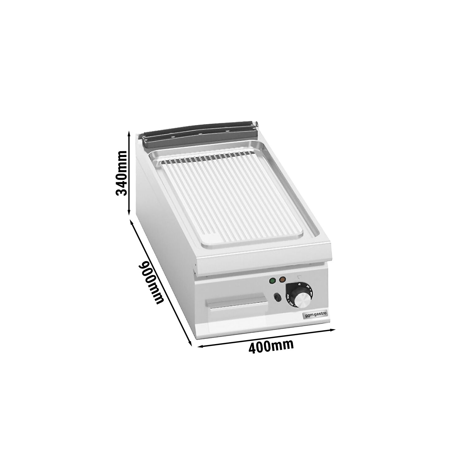 Plaque de cuisson électrique - 6,6 kW - rainurée