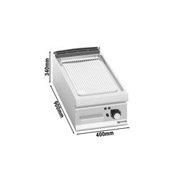 Plancha électrique - plaque acier - 6,60 kW - Rainurée