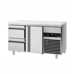 Koelwerkbank PREMIUM - 1400x700mm - met 1 deur - met 2 lades - incl. snijplank wit
