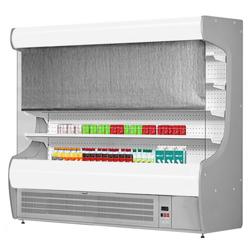 Espositore murale refrigerato - 2020 mm - con 4 ripiani - pannello frontale bianco
