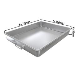 Tigaie din oțel inoxidabil - cu capac și închizători cu arc - 700x500x50mm