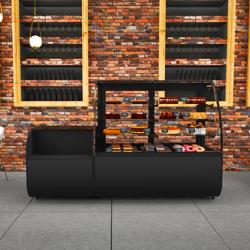 كاونتر محاسبة KUVA - 800x820 mm - واجهة أمامية سوداء - سطح عمل من الجرانيت الأسود