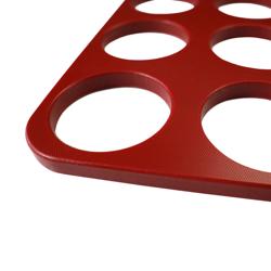Pressa per polpette / hamburger - Plastica - Ø 80mm - Rosso - 85g - incl. stampo per hamburger Ø 80mm