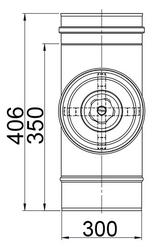 Glat rør rengøring 400°C i rustfrit stål / Ø 300 mm