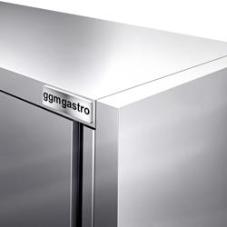 Zidni viseći ormarić od nehrđajućeg čelika PREMIUM - 800x400 mm - Sa krilnim vratima - 650 mm visine