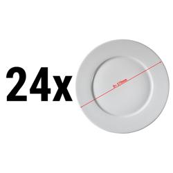 (24 pcs) PERA | Plates - flat - Porcelain - Ø270mm - White