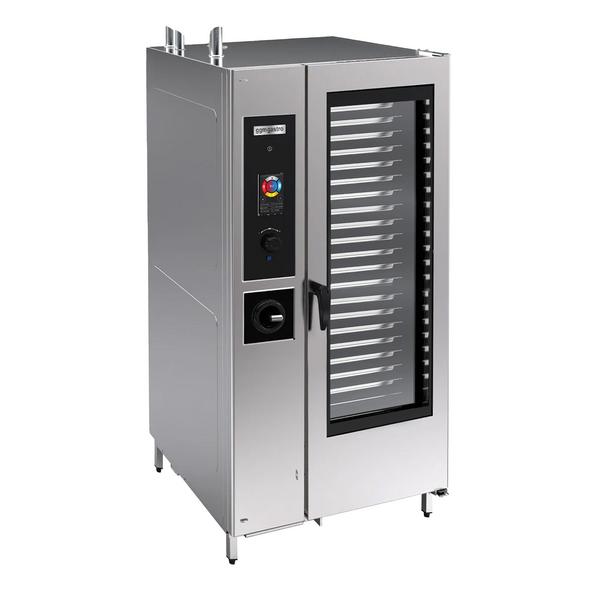 Gas-Kombiugn - Touch - 40x GN 1/1 - inkl. Automatiskt rengöringssystem, Handdusch & Kärntemperaturnål - inkl. Boiler & Innengestell