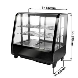 Vitrina Vitrina Refrigerada Mesa 100 Litros / Negra