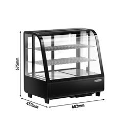 Tisch-Kühlvitrine - 100 Liter - 680mm - rund - mit 2 Ablagen