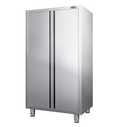 Armadio per stoviglie in acciaio inox PREMIUM - 1000x600mm - 2 porte a battente - Altezza: 1800mm