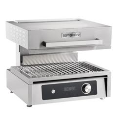 Elektrisk salamandergrill / Lyftsalamander - Infraröd - 4,5 kW - 220 V - Elektronisk styrning - Höj- och sänkbart värmeelement