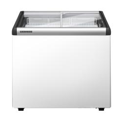 LIEBHERR commercial chest freezer - 163 litres - with sliding glass lid - white