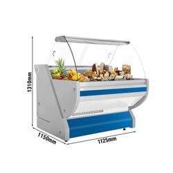 Koeltoonbank - 1100mm - met verlichting - Blauw voorpaneel