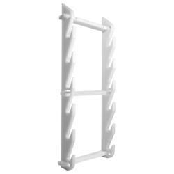 Mensola portataglieri in polietilene - 370x100x900mm - Bianco - per taglieri fino a 20mm - per 6 taglieri - per montaggio a parete