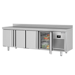 Vrieswerkbank Premium PLUS - 2452x700mm - met 4 deuren & met achterwand