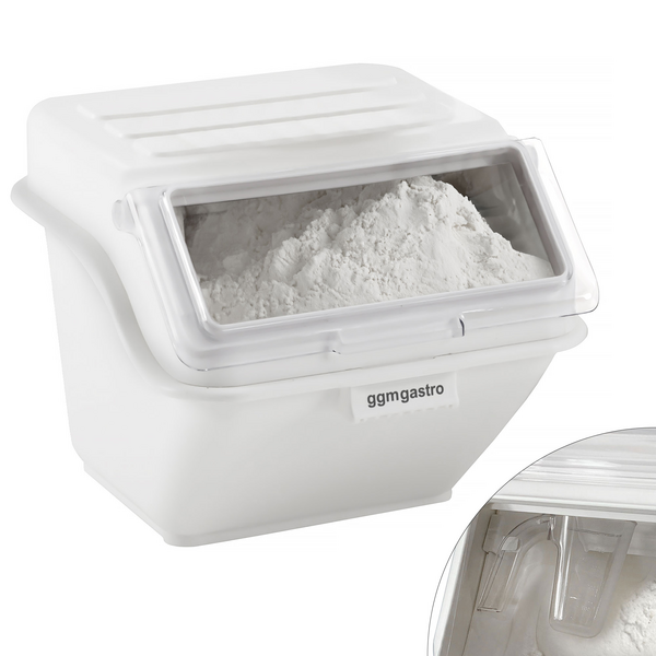 Malzeme kabı - 40 litre - polipropilen - beyaz