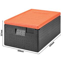 CAMBRO | CAM GOBOX® - Caricamento dall'alto - GN 1/1 - Nero - Coperchio arancione